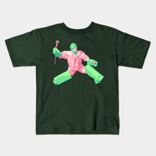 Goalie: Mint Green & Blush Pink Kids T-Shirt